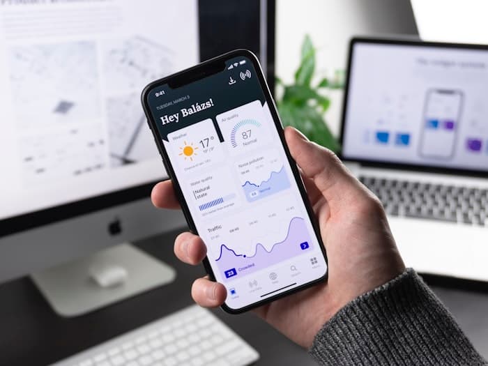 The EatFitt dashboard open on a phone
