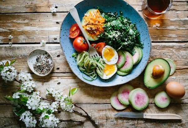 A plate of fresh leafy greens